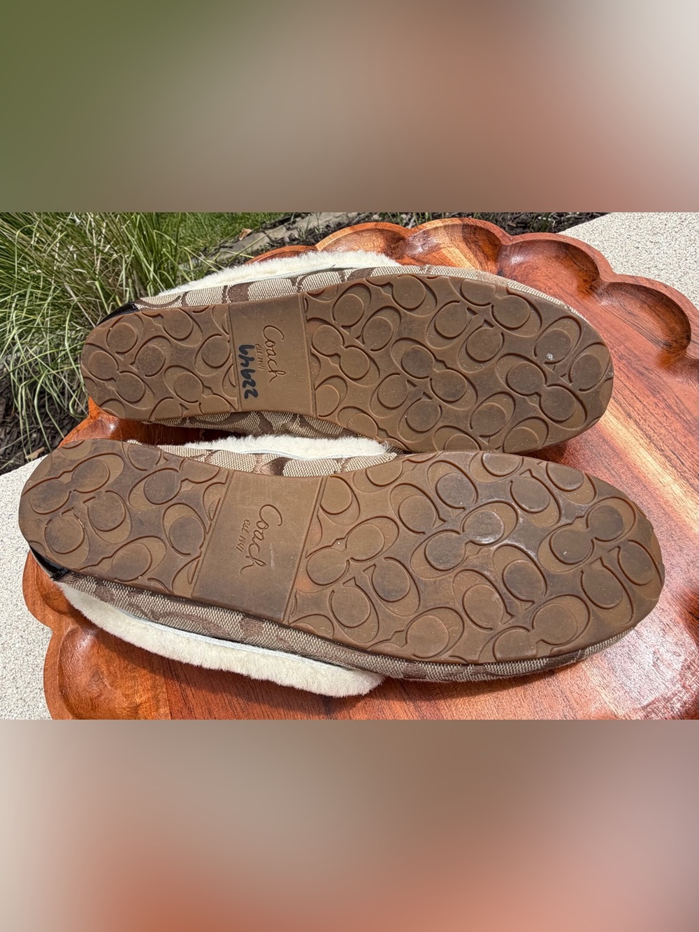 Coach Carsyn Signature Sheepskin Loafers Q125 - Picture 7 of 9